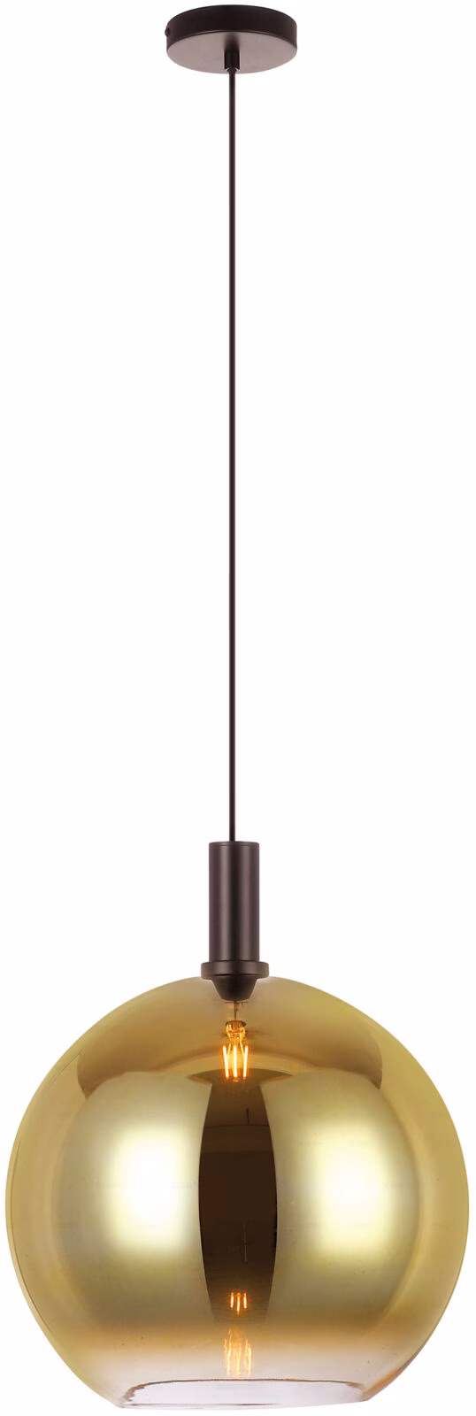 Glazen hanglamp 40 goud 4 Glazen hanglamp 40 goud - Afbeelding 4