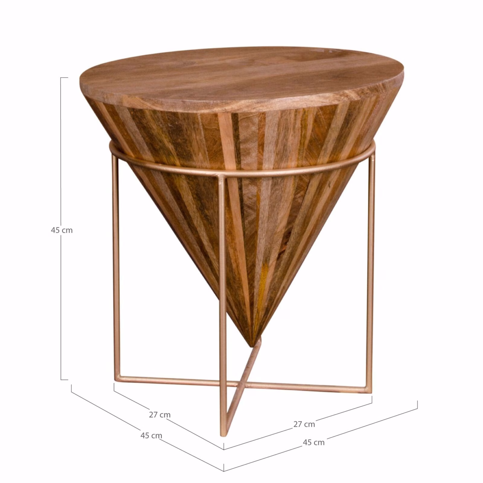Unieke salontafel mangohout piramide 5 Unieke salontafel mangohout piramide - Afbeelding 5