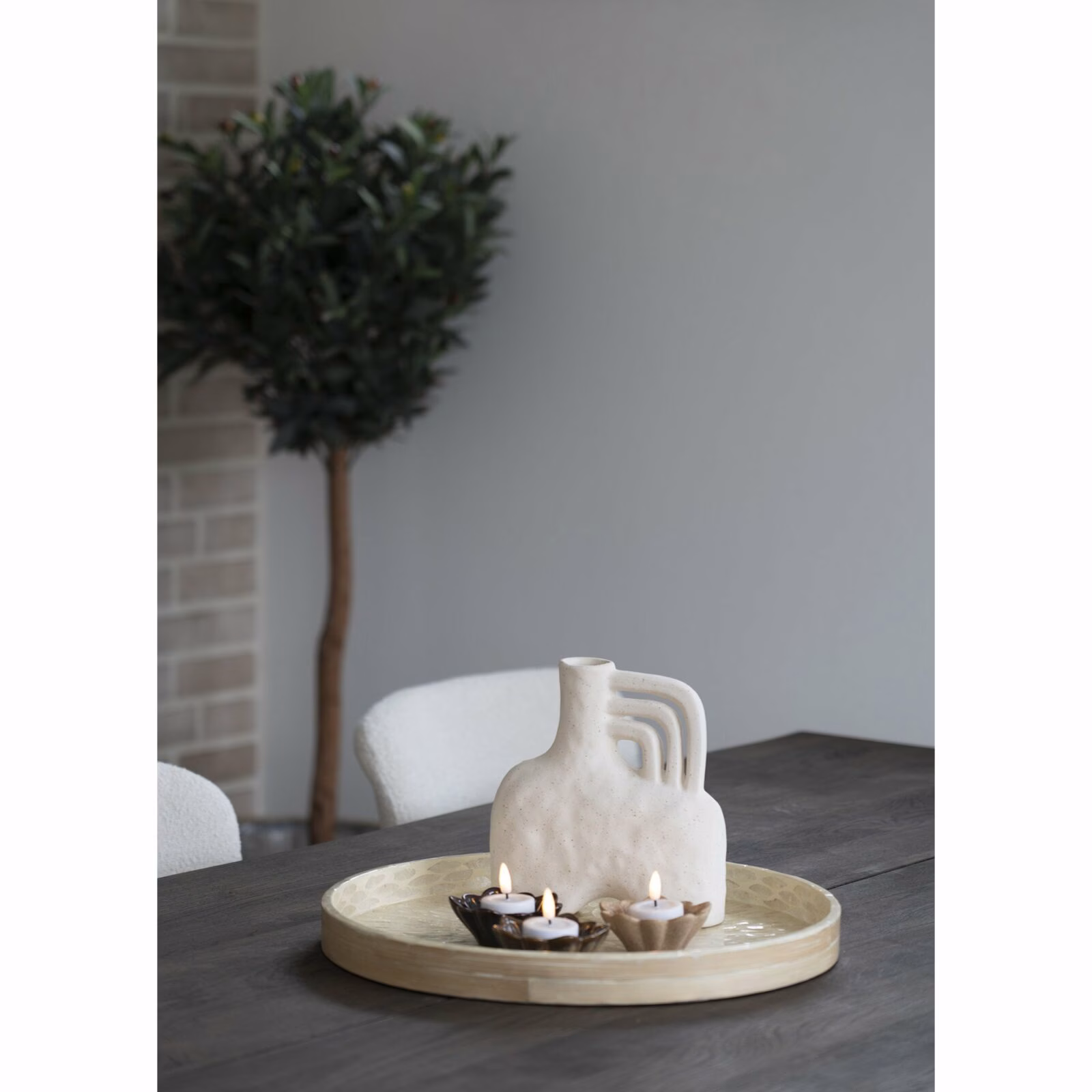 Scandanavische vaas, keramiek, beige 5 Scandanavische vaas, keramiek, beige - Afbeelding 5