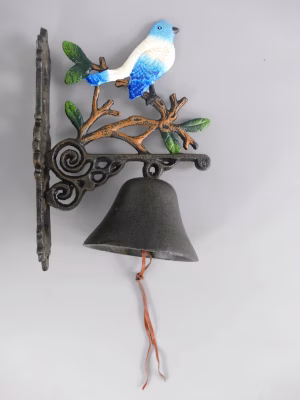 Deurbel gietijzer vogel 30cm