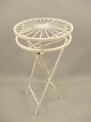 Bijzettafel rond wit 65