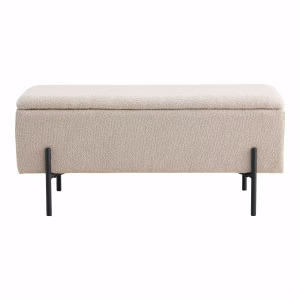 Bank bouclé beige opbergruimte