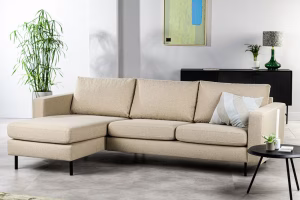3 zits bank L+R,  Dillon, beige