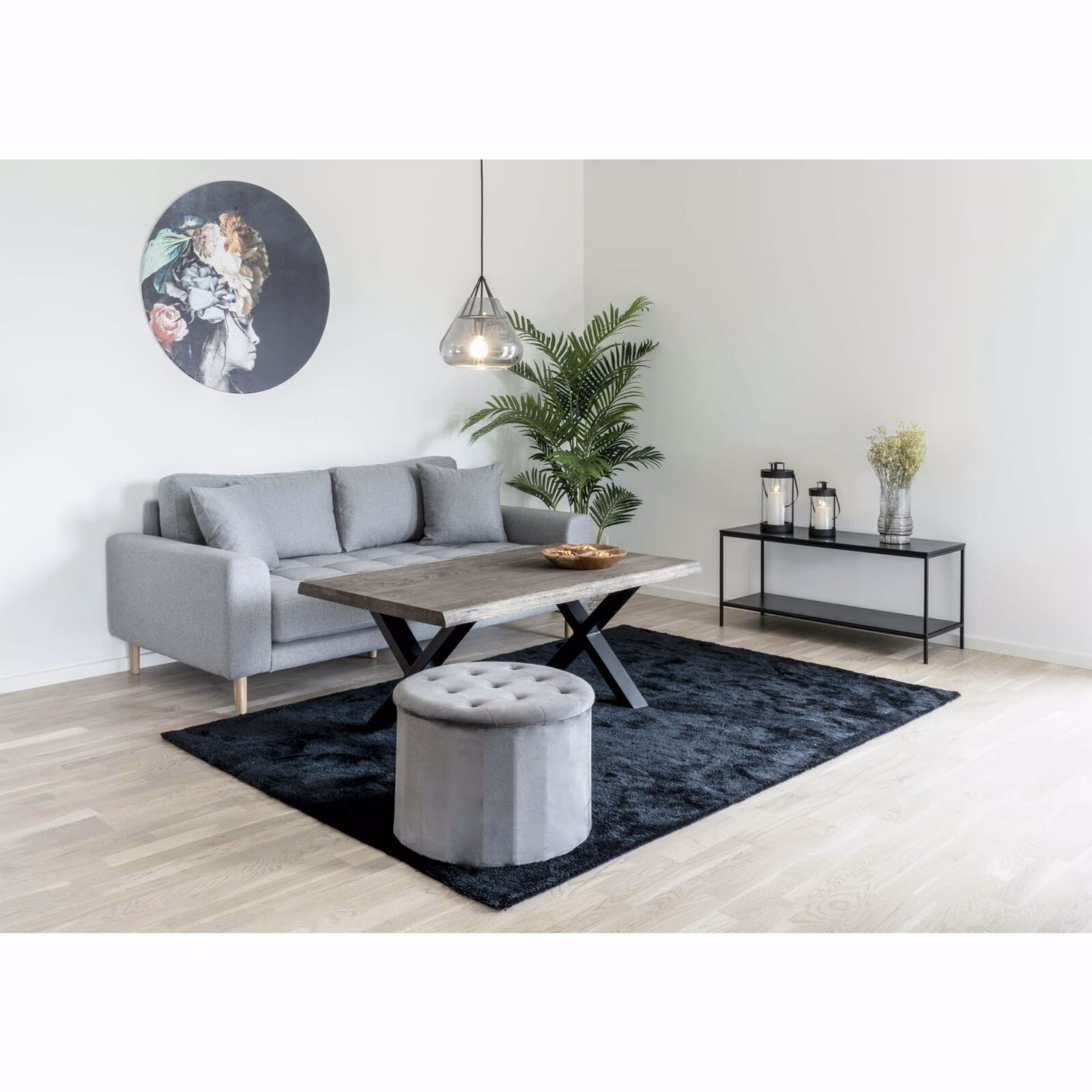 Vita TV-standaard – 2 planken, zwart 2 Vita TV-standaard – 2 planken, zwart - Afbeelding 2
