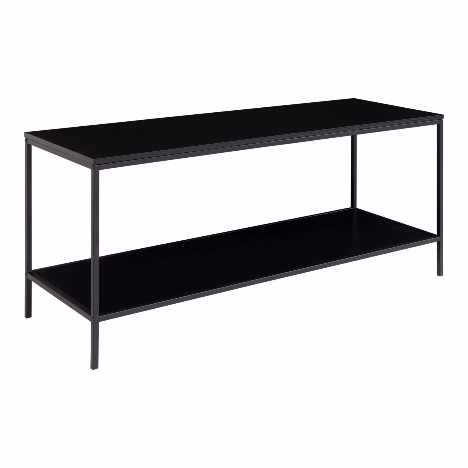 Vita TV-standaard – 2 planken, zwart 3 Vita TV-standaard – 2 planken, zwart - Afbeelding 3