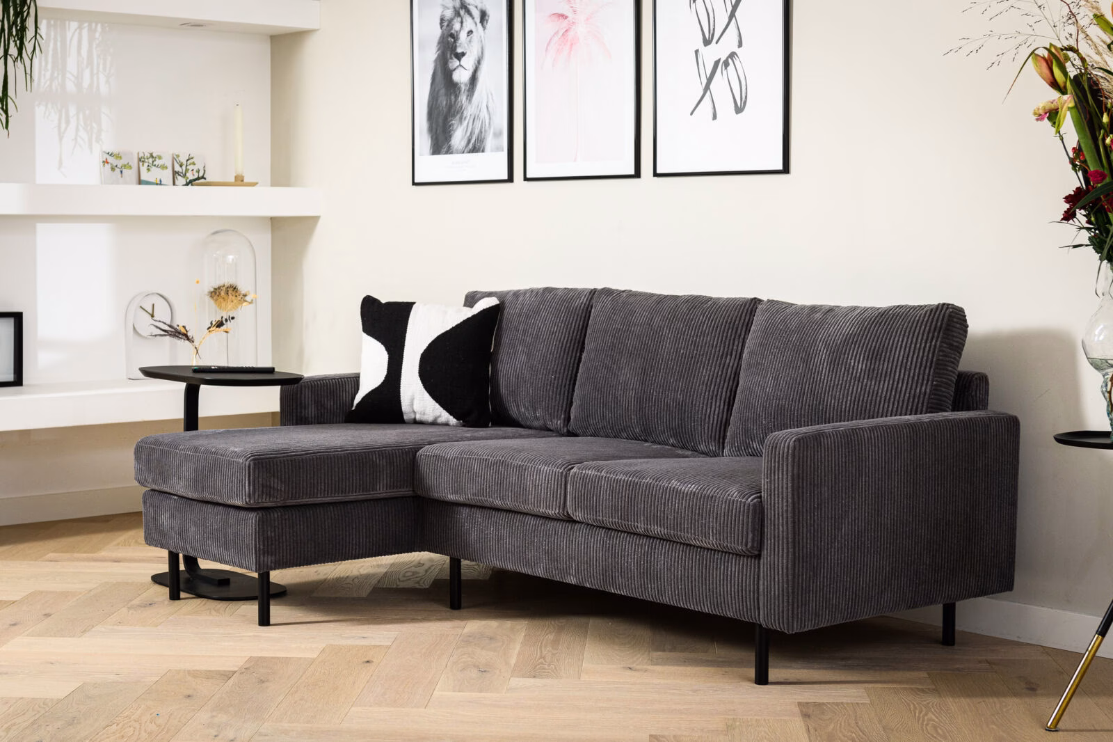 3 zits bank Rib Valente,antraciet 2 3 zits bank Rib Valente,antraciet