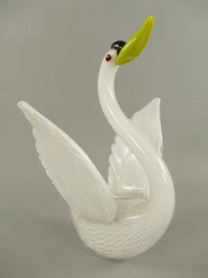 glazen-zwaan-beeld-murano-stijl-30cm Handgemaakt Kunstobject 30 cm