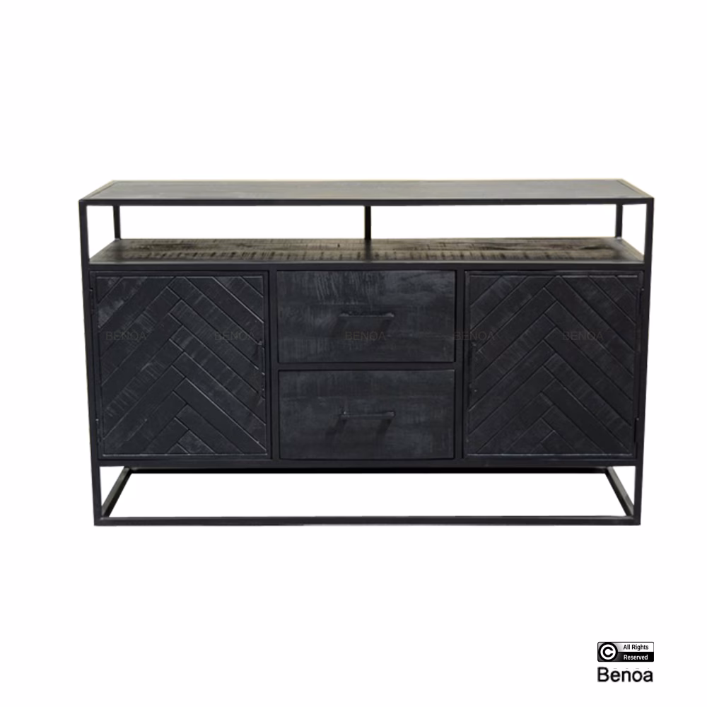 Jax 2 Deurs 2 Lade Dressoir Zwart 150 2 Jax 2 Deurs 2 Lade Dressoir Zwart 150