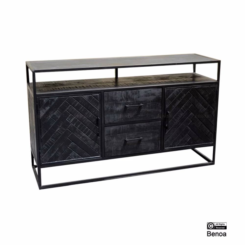Jax 2 Deurs 2 Lade Dressoir Zwart 150 3 Jax 2 Deurs 2 Lade Dressoir Zwart 150