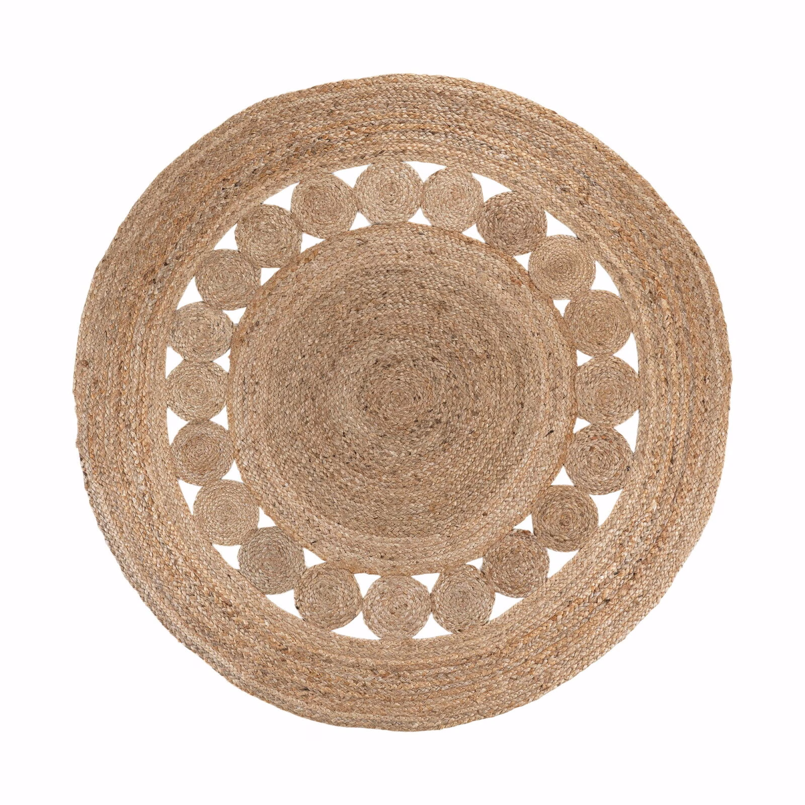 Bombay Vloerkleed gevlochten jute, Ø150 1 Bombay Vloerkleed gevlochten jute, Ø150