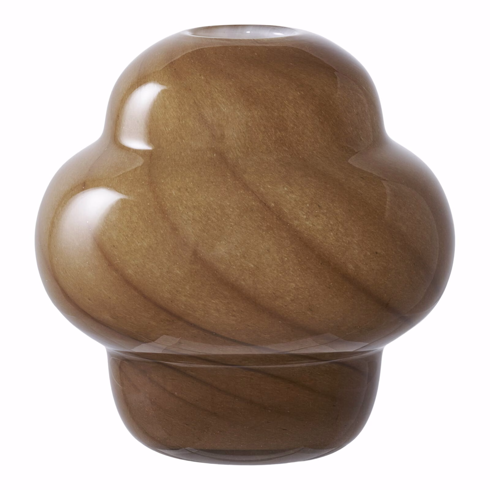 Vaas, glas, bruin ø16,5x17 cm 1 Vaas, glas, bruin ø16,5x17 cm
