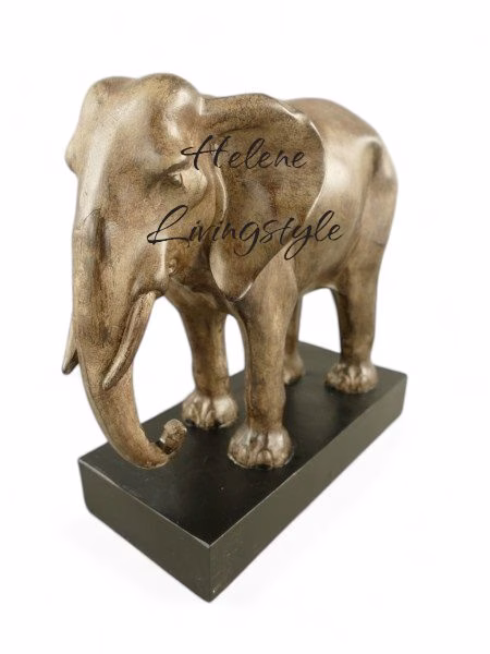 Prachtige sculptuur olifant 27cm 2 Prachtige sculptuur olifant 27cm - Afbeelding 2
