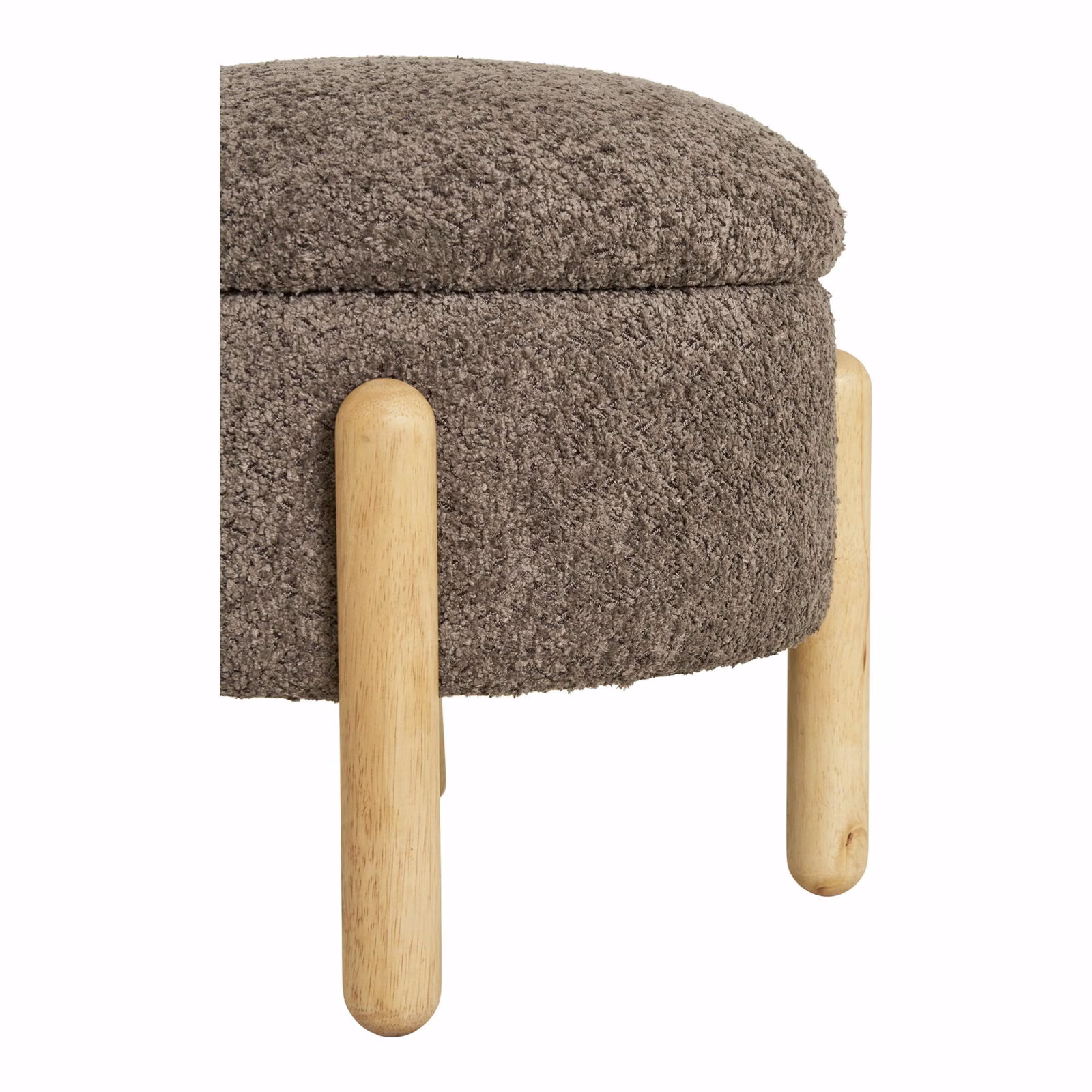 Poef met opbergruimte, bouclé, 3 Poef met opbergruimte, bouclé,
