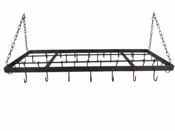 Groot Smeedijzeren Wildrek – Industrieel XXL 130x60 cm, 20 Haken 1 Groot wildrek smeedijzer