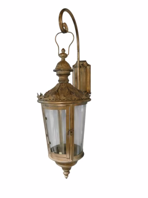 Wandlantaarn rustiek goud 74cm