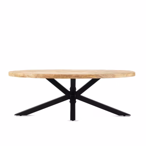 Salontafel Ovaal met Spinpoot 130