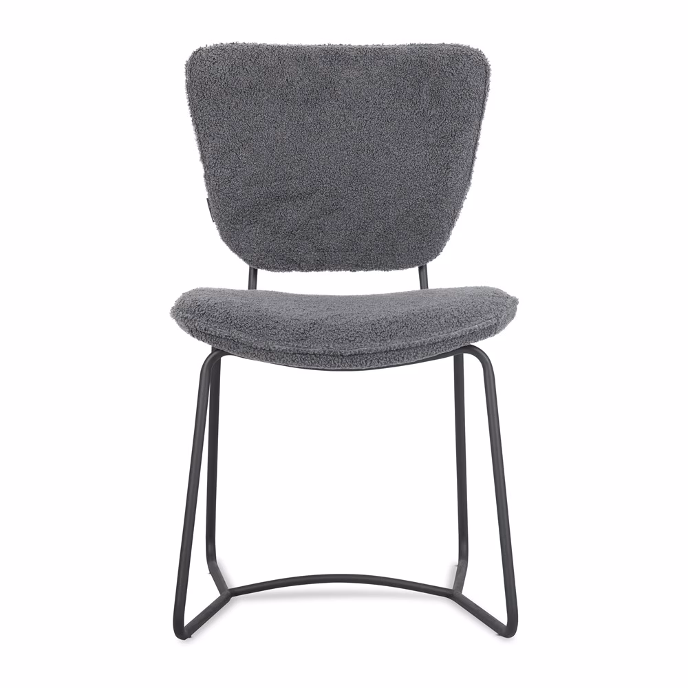 Stoel Amy Teddy Anthracite 1 Stoel Amy Teddy Anthracite