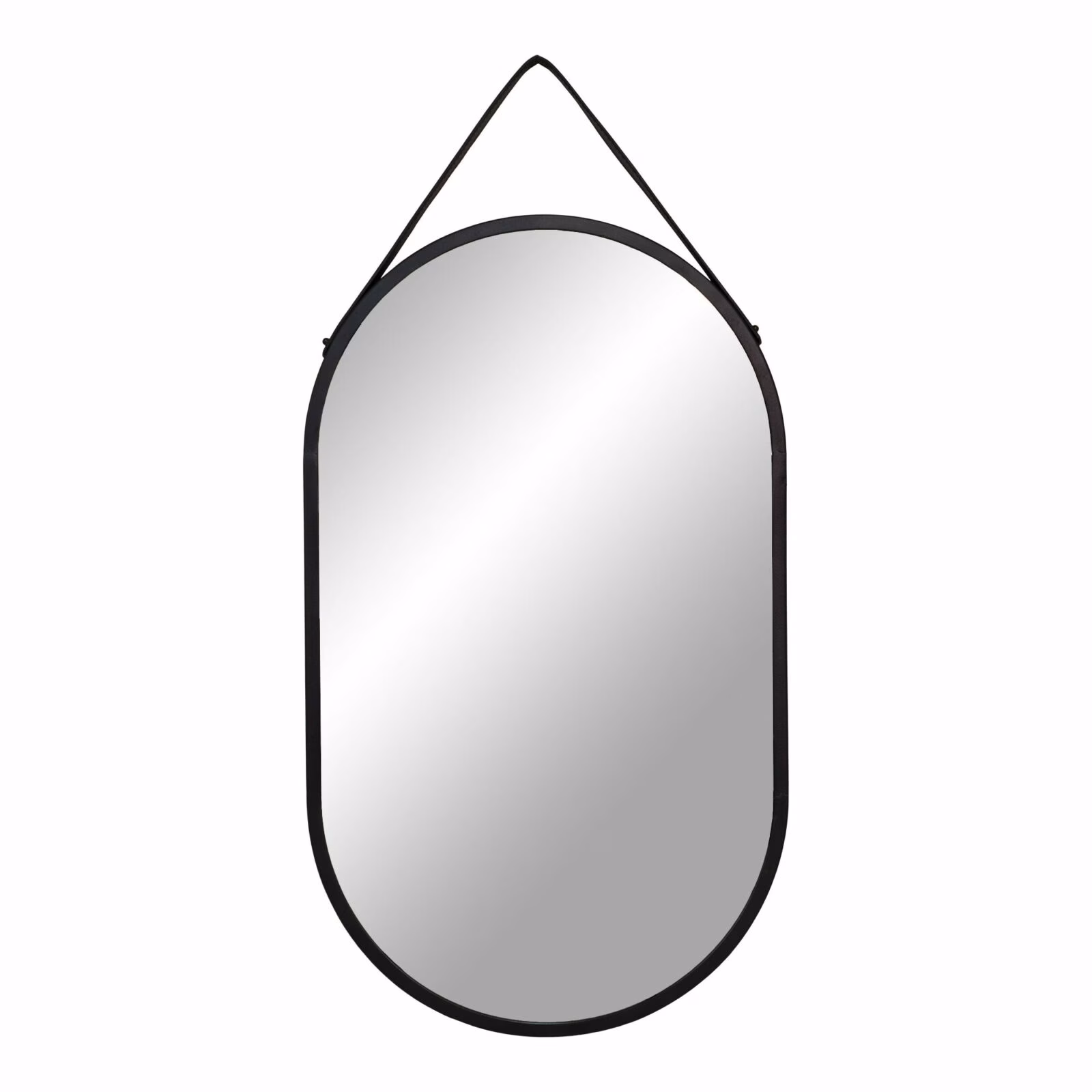 Ovale spiegel, staal, zwart, 35×60cm 1 Ovale spiegel, staal, zwart, 35×60cm