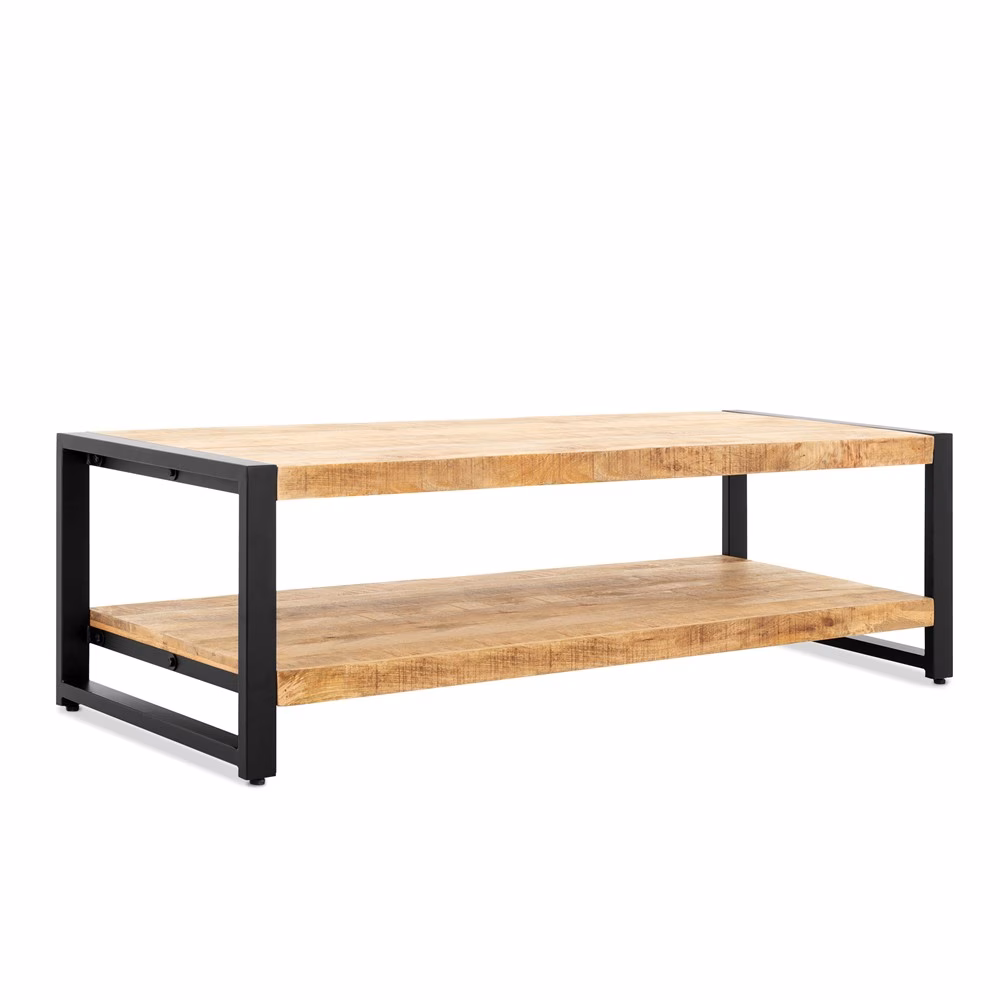 Britt salontafel met plank 140 2 Britt salontafel met plank 140 - Afbeelding 2