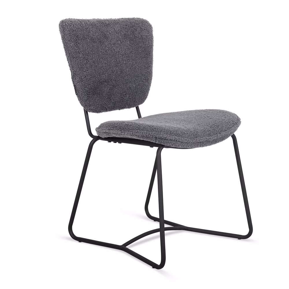 Stoel Amy Teddy Anthracite 2 Stoel Amy Teddy Anthracite - Afbeelding 2