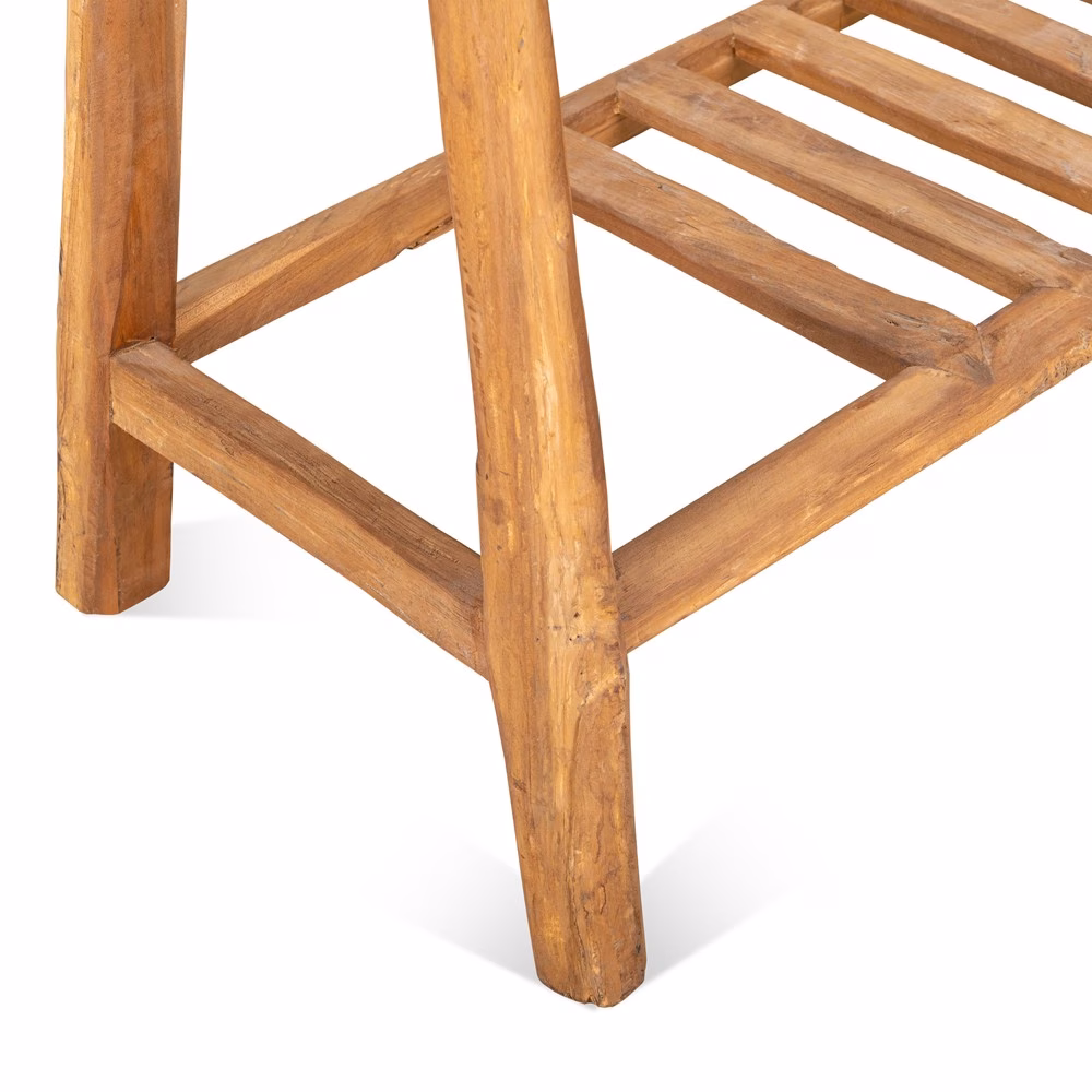 Blora Oude Teakhouten Bijzettafel Met Plank 120 3 Blora Oude Teakhouten Bijzettafel Met Plank 120 - Afbeelding 3