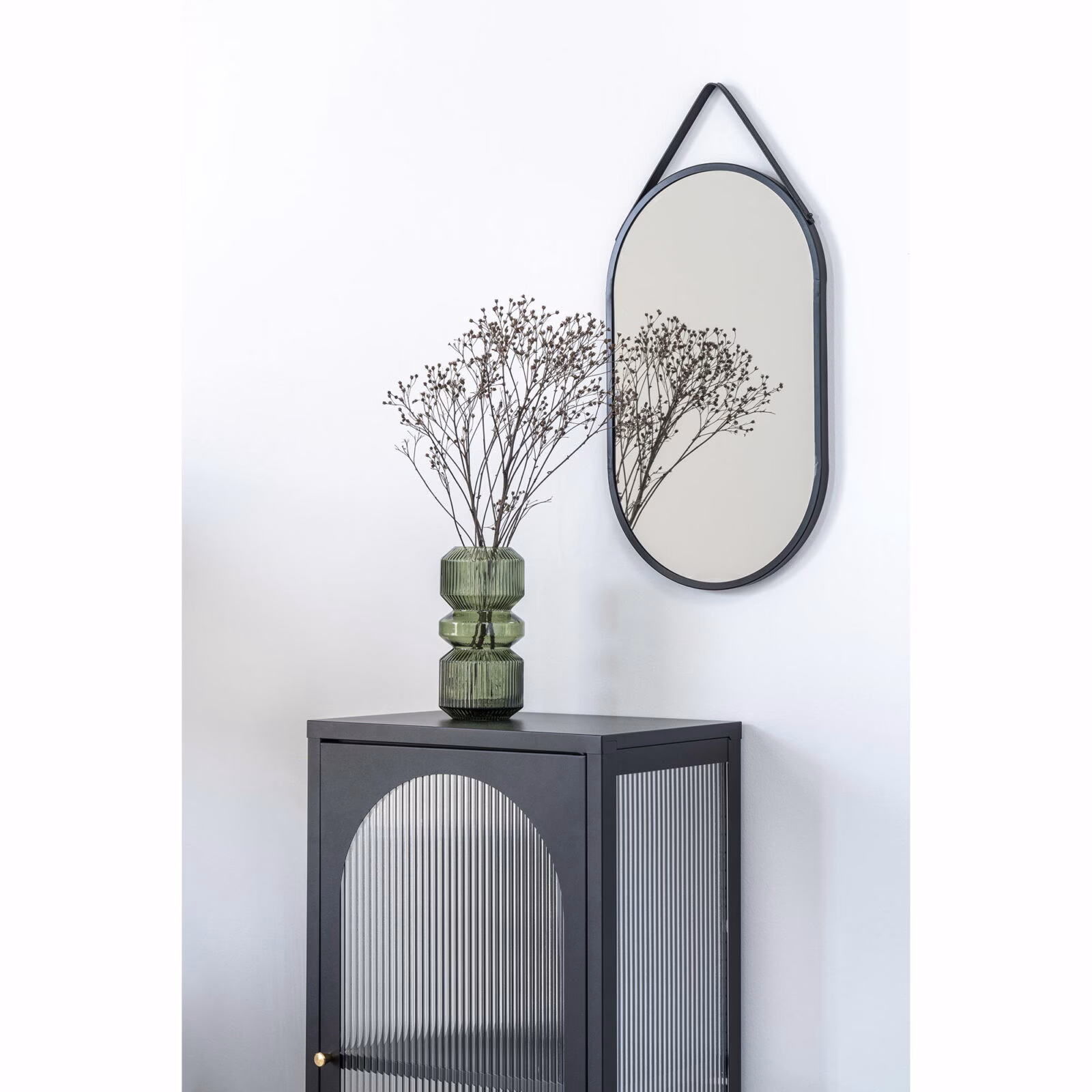 Ovale spiegel, staal, zwart, 35×60cm 5 Ovale spiegel, staal, zwart, 35×60cm