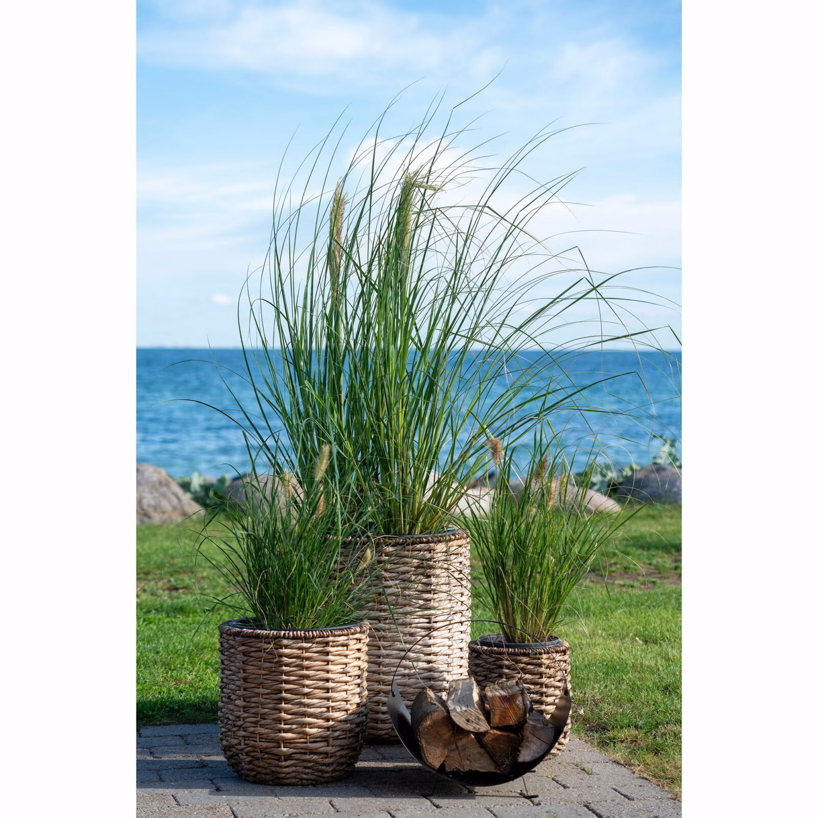 Hanoi manden naturel set van drie 2 Hanoi manden naturel set van drie