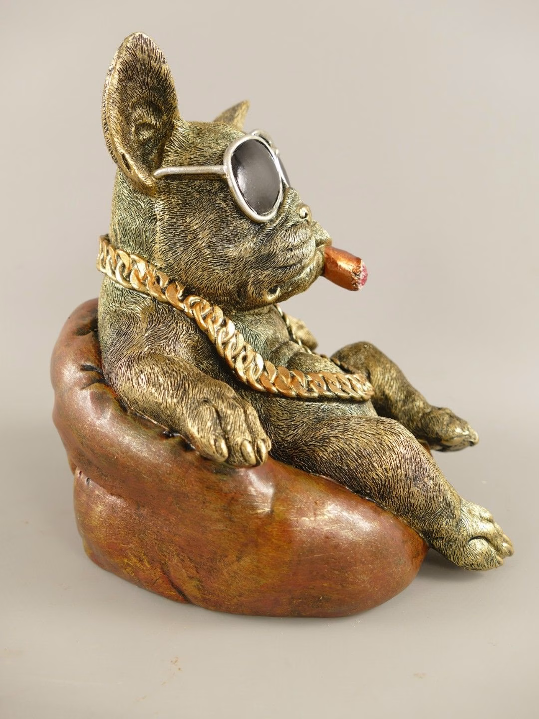 Beeldje Polystone Steampunk Dog 3 Beeldje Polystone Steampunk Dog - Afbeelding 3