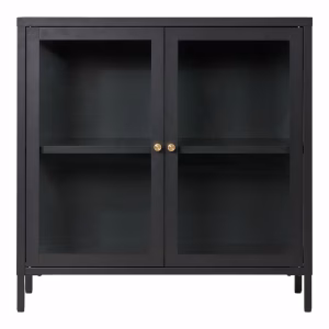 Dalby Zwarte Stalen Kast met glas