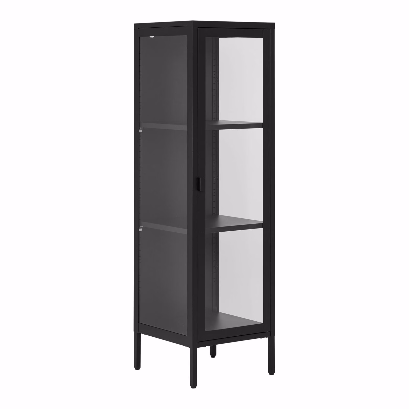 Brisbane Slanke Vitrinekast Staal Glas 2 Brisbane Slanke Vitrinekast Staal Glas - Afbeelding 2