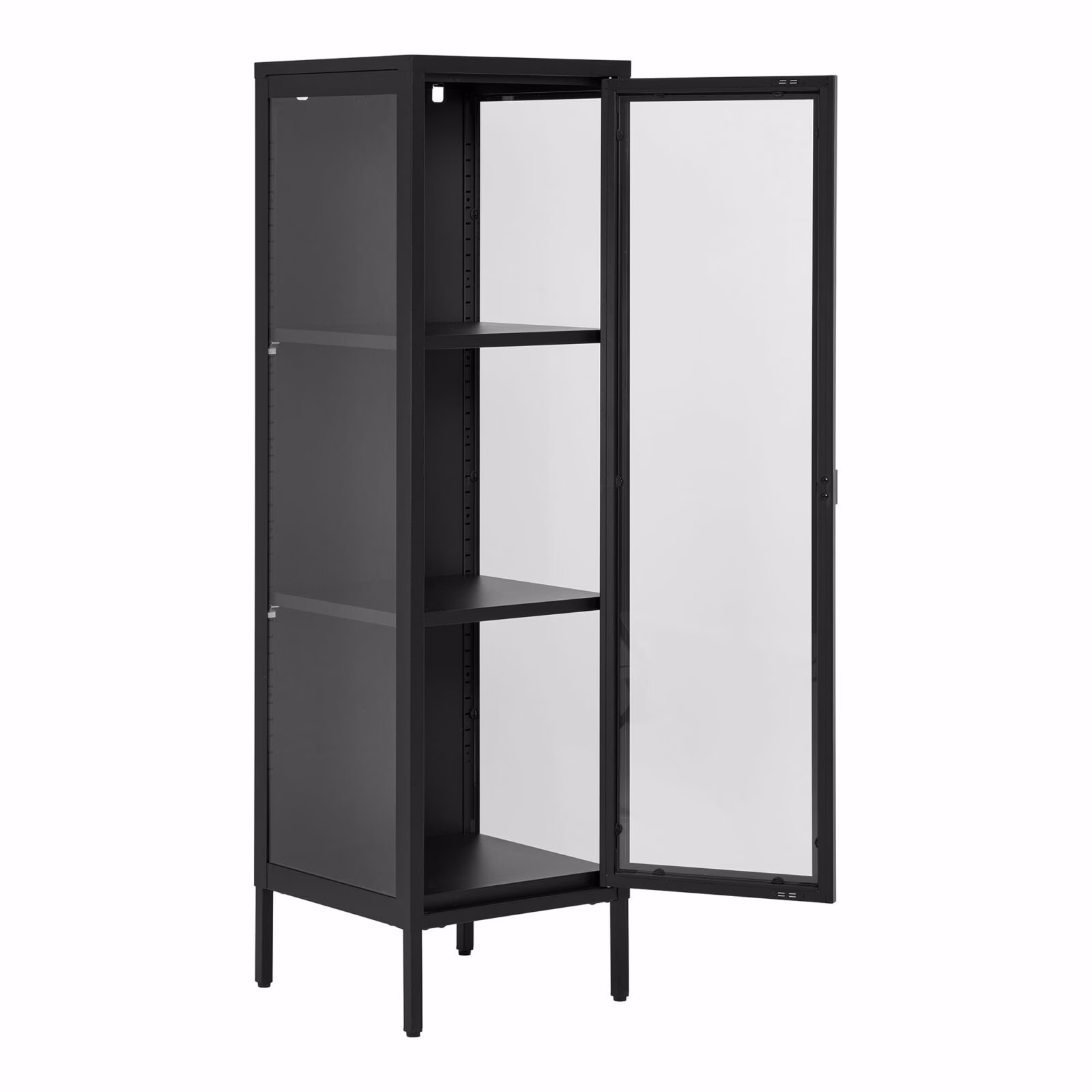 Brisbane Slanke Vitrinekast Staal Glas 4 Brisbane Slanke Vitrinekast Staal Glas - Afbeelding 4