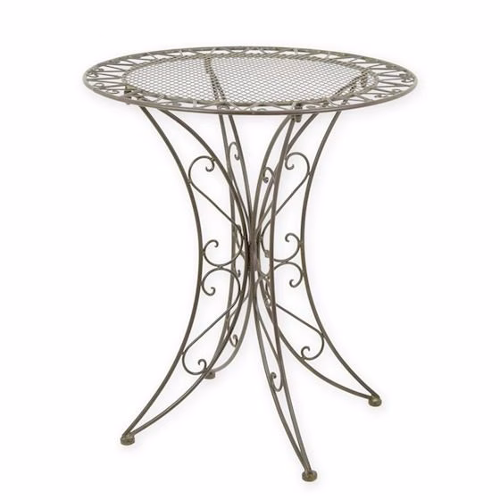Metalen Tuintafel Rond Ø70 cm – Bruin & Weerbestendig 1 Bruine Metalen Tuintafel Rond Ø70 cm