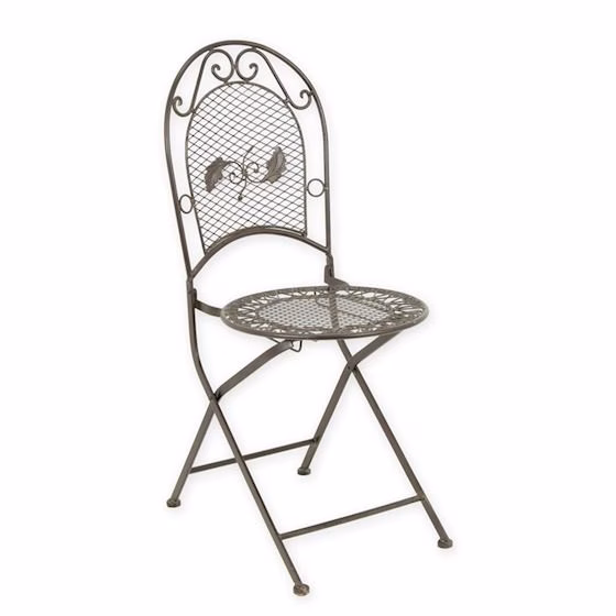 Metalen Tuintafel Rond Ø70 cm – Bruin & Weerbestendig 2 Metalen Klapstoel Bruin Opvouwbaar