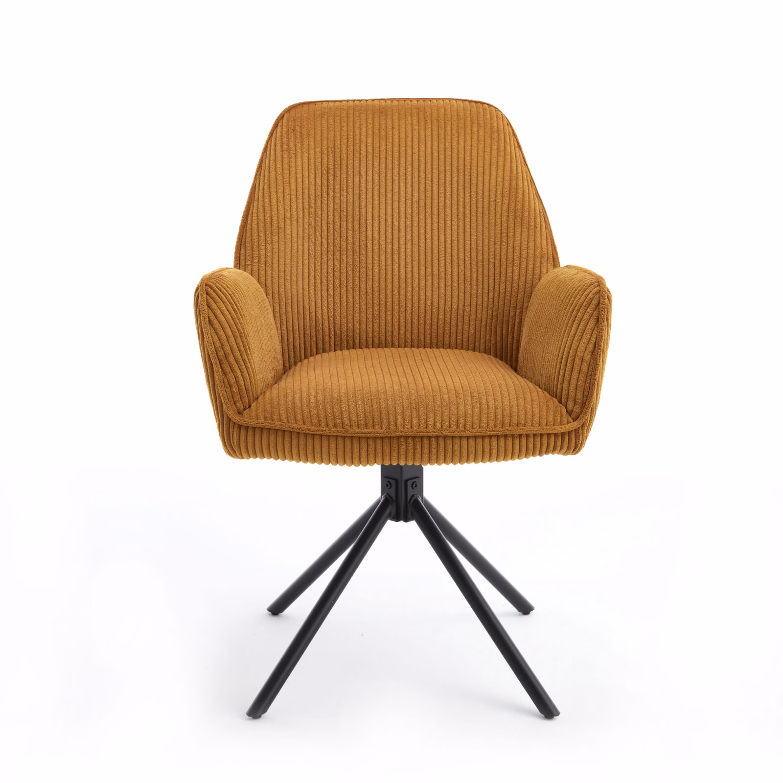 Eetkamerstoel Noah – Hyper Stof Curry – 360° Draaibaar – Luxe Comfort – Modern Design 1 Eetkamerstoel Noah Hyper Curry