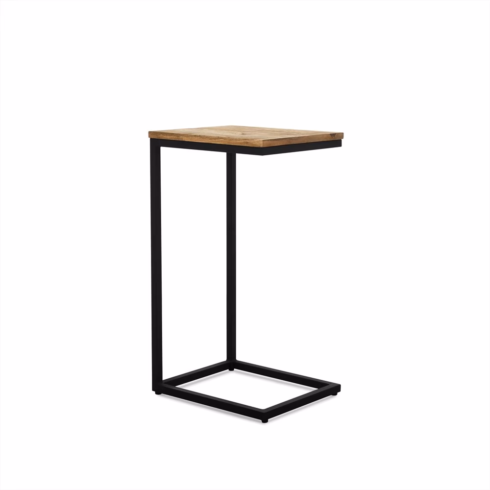 Banktafel Rya – Set van 2 | Mangohout & Staal 1 laptoprafel set mangohout staal