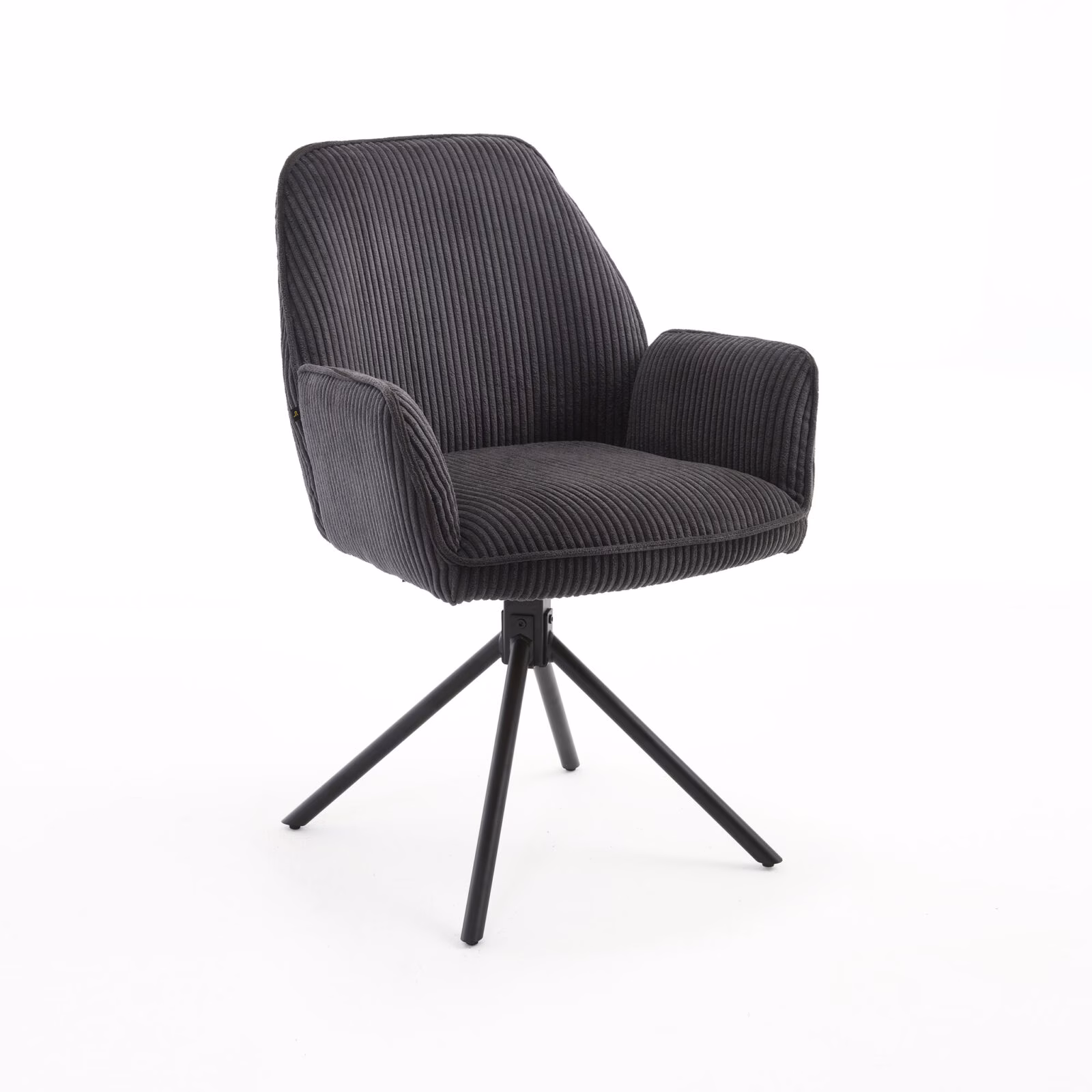 Eetkamerstoel Noah – Hyper Stof Grijs – 360° Draaibaar – Luxe Comfort – Modern Design 2 Eetkamerstoel Noah – Hyper Stof Grijs – 360° Draaibaar – Luxe Comfort – Modern Design - Afbeelding 2