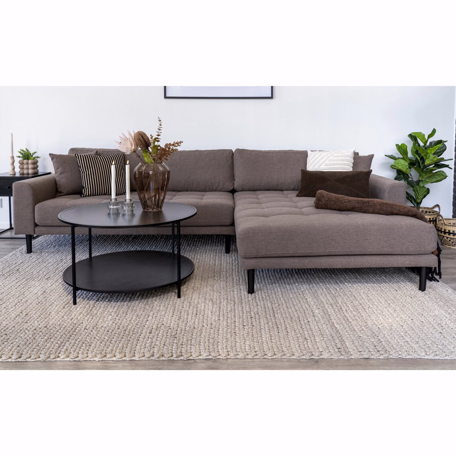 Vita Salontafel Zwart – Ronde Tafel met Opbergruimte Ø80 cm 2 Ronde salontafel zwart