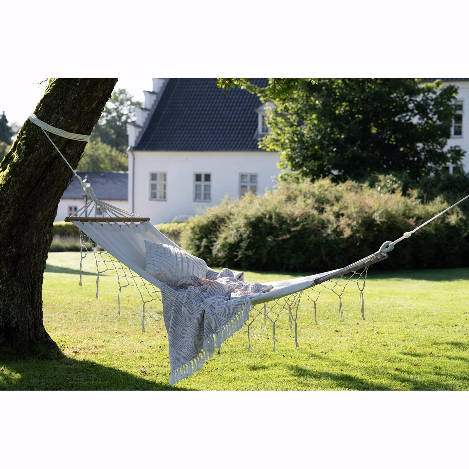 Edessa Hangmat Off-White – Katoenmix & Larikshout – Comfort en Stijl. 4 Edessa hangmat