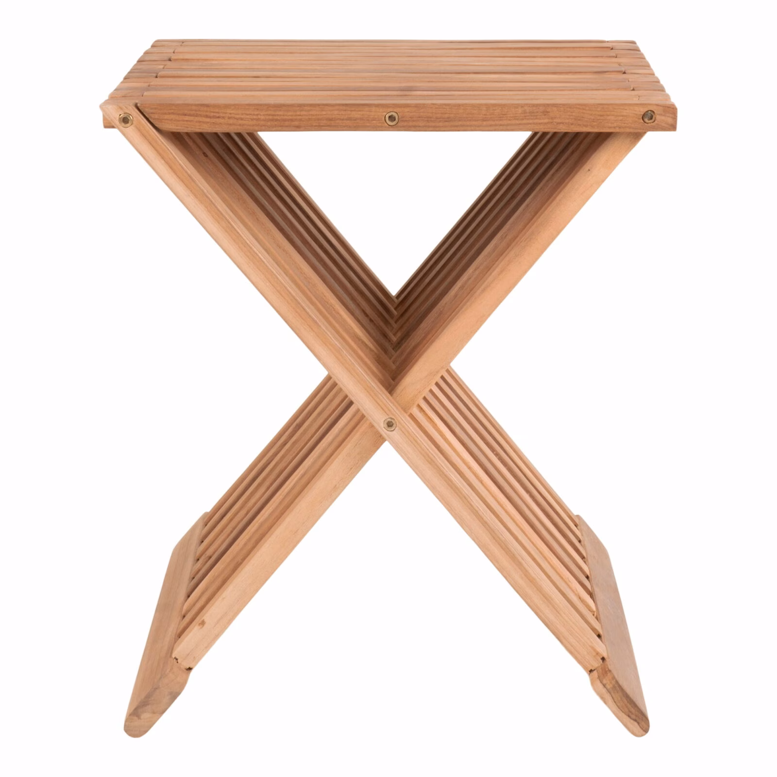 Erto Kruk – Massief Teakhout | 45 cm Hoog | Natuurlijke Look 3 Erto Kruk – Massief Teakhout | 45 cm Hoog | Natuurlijke Look - Afbeelding 3