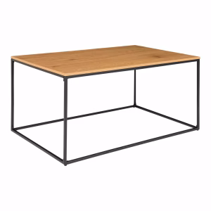 Salontafel Eikenlook Zwart Frame