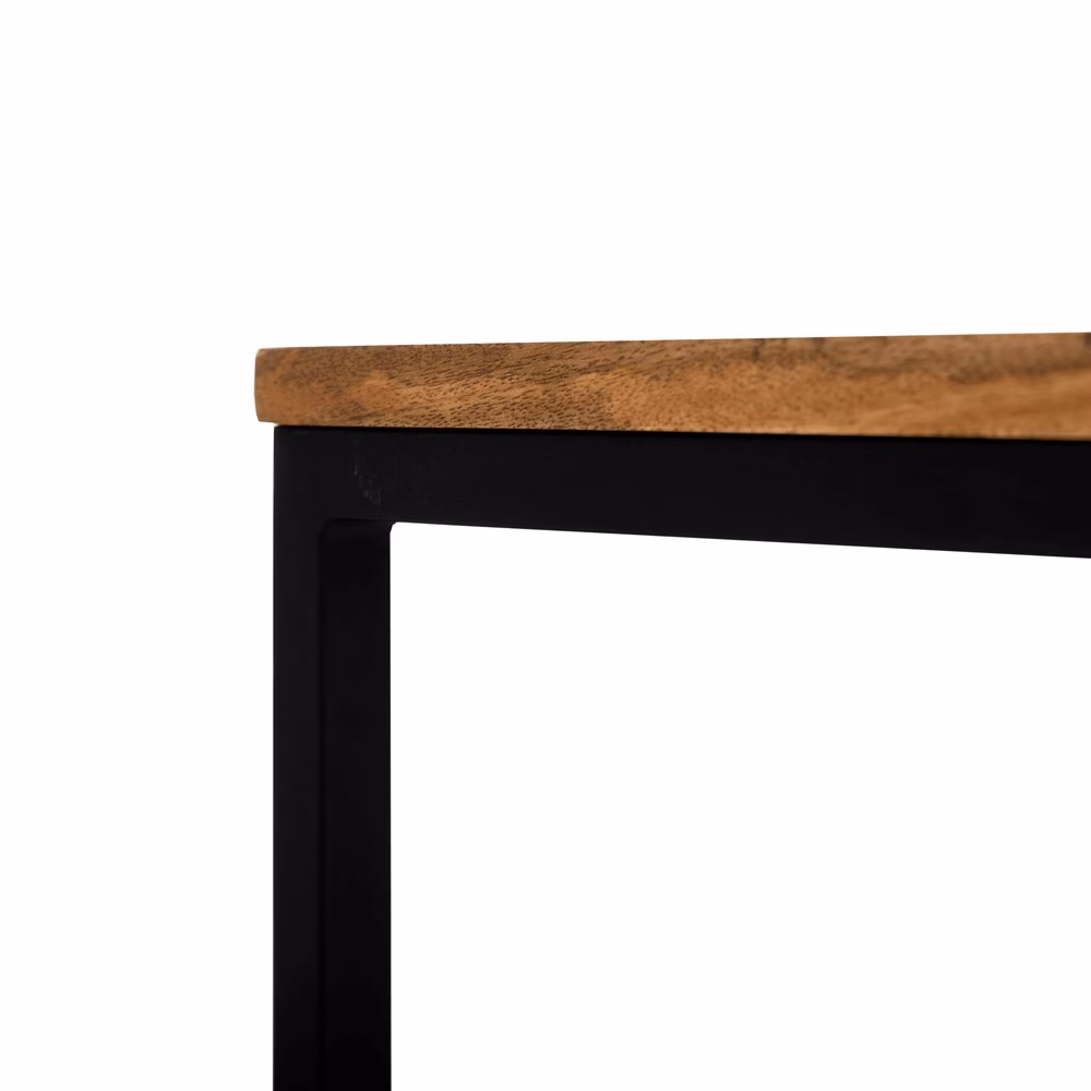 Banktafel Rya – Set van 2 | Mangohout & Staal 3 Banktafel Rya – Set van 2 | Mangohout & Staal - Afbeelding 3