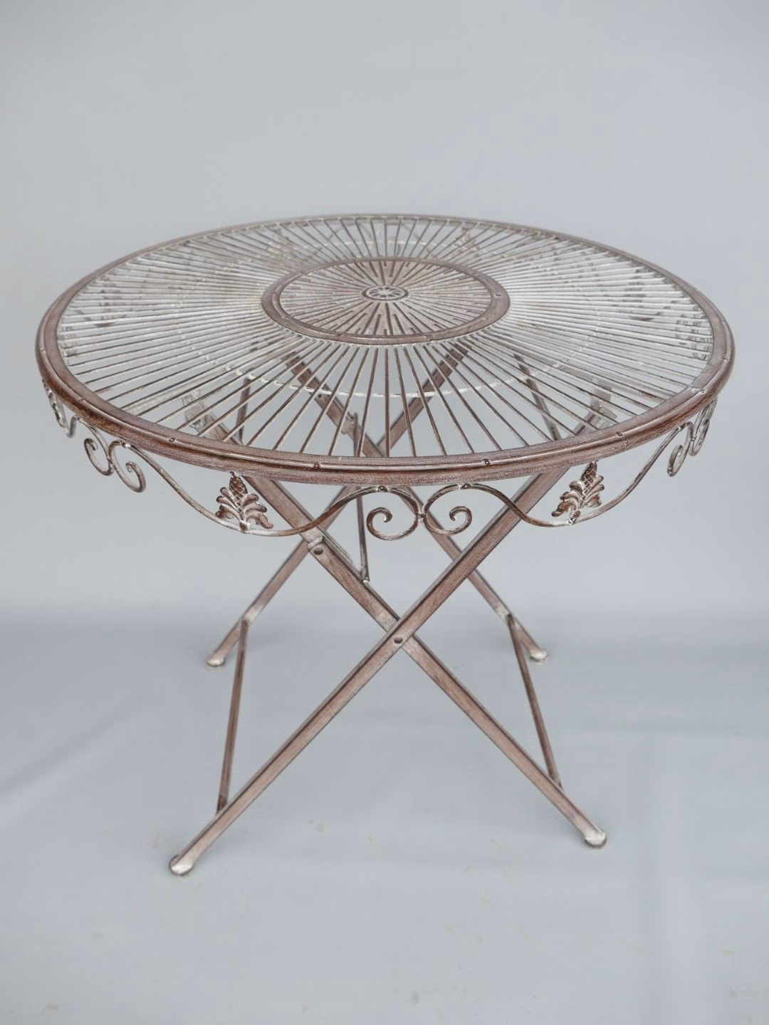Bistroset Tafel Ø70 + 2 Stoelen – IJzer Rustiek Bruin – Stevig & Stijlvol 5 bistroset metaal rustiek bruin