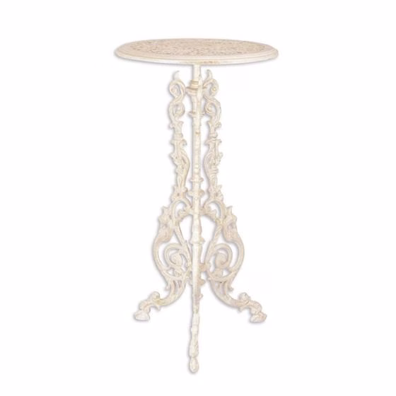 Barok Vintage wit Gietijzeren Plantentafel 1 Barok wit Plantentafel