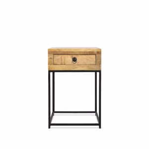 Mangohouten bijzettafel-nachtkastje 40
