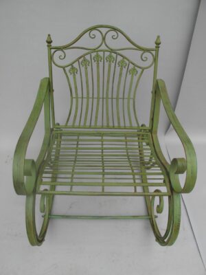 Schommelstoel groen rustiek