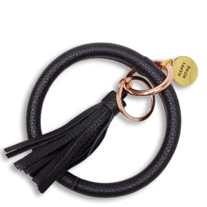 luxe-zwarte-vegan-sleutelhanger