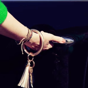 luxe Roze vegan sleutelhanger
