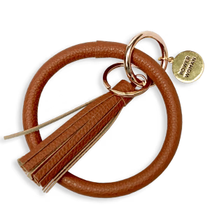 luxe Bruin vegan sleutelhanger