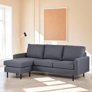 3-zitsbank CL L+R, stof Malmö 95, grijs