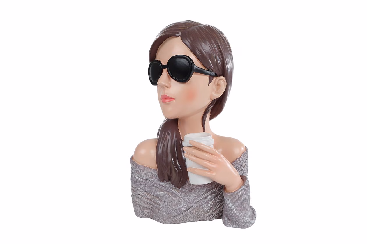 Eyecatcher Lady met Bril – Luxe Sculptuur voor Elk Interieur 1 Sculptuur Lady met bril